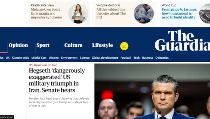 The Guardian's website has transitioned to a dedicated news site, showcasing current events and articles.