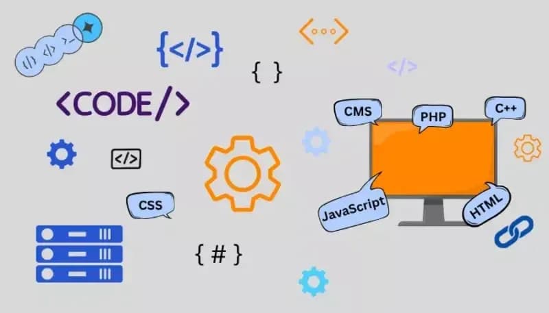 Computer setup with monitor and keyboard illustrating API programming basics.