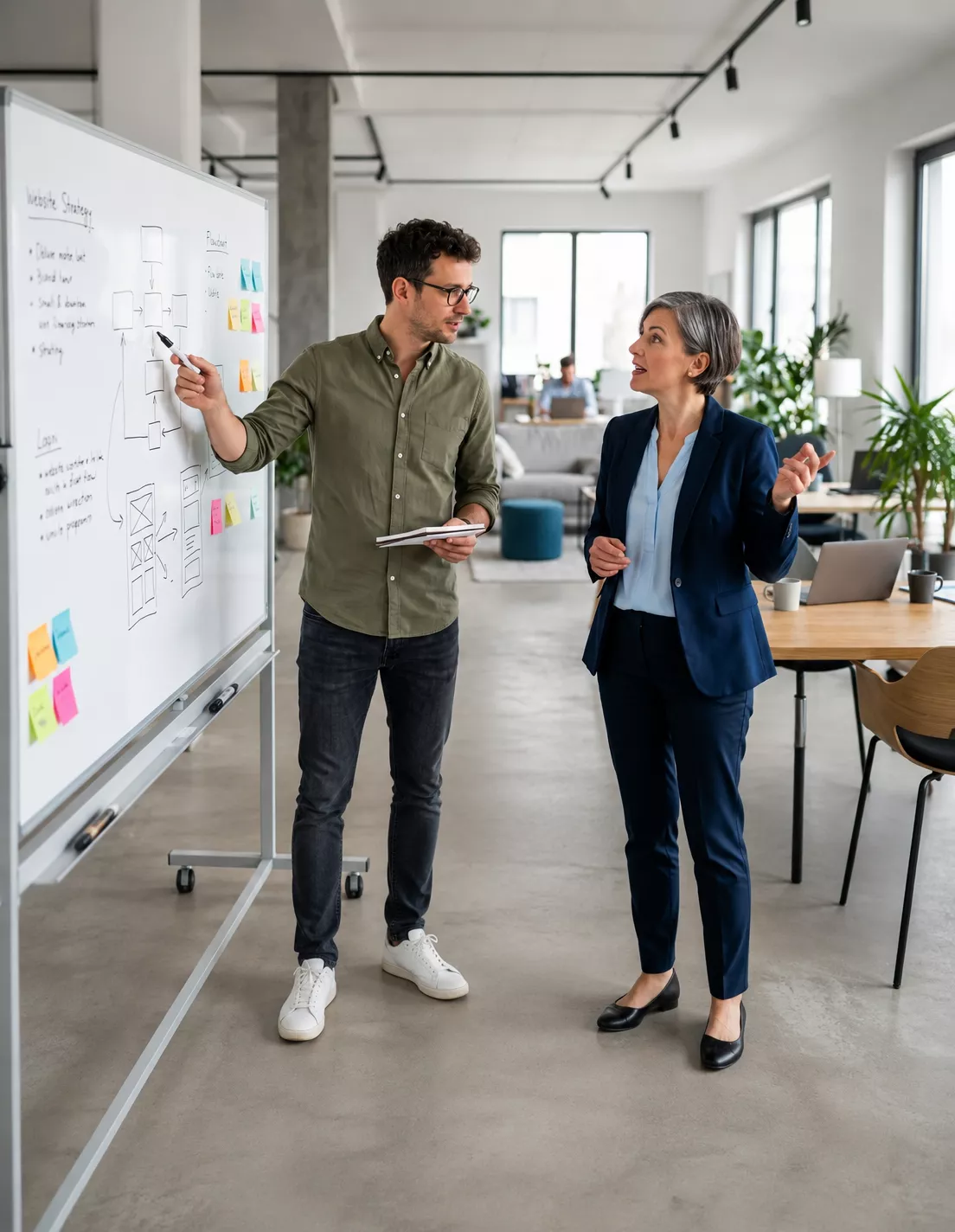 Digital growth partner analyzing SEO performance data and website operations metrics for measurable results
